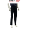 Quần tây Nam Owen QR257086 màu xanh tím than dáng suông regular fit chất liệu nano