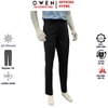Quần Tây Nam Owen QRT263046 màu đen dáng suông regular fit cạp tăng đơ chất liệu nano