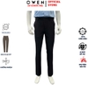 Quần Tây Nam Owen QRT262100 màu đen dáng suông regular fit cạp tăng đơ chất liệu poly rayon spandex
