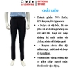 Quần Tây Nam Owen QRT262100 màu đen dáng suông regular fit cạp tăng đơ chất liệu poly rayon spandex