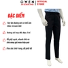 Quần Tây Nam Owen QRT263048 màu đen dáng suông regular fit cạp tăng đơ chất liệu nano