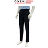 Quần Tây Nam Owen QRT263048 màu đen dáng suông regular fit cạp tăng đơ chất liệu nano