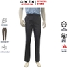 Quần Tây Nam Owen QRT263060 màu xám đậm dáng suông regular fit cạp tăng đơ chất liệu nano