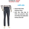 Quần Tây Nam Owen QST263044 màu xanh đậm dáng ôm slim fit cạp tăng đơ chất liệu nano