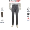 Quần Tây Nam Owen QRT263055 màu xám nhạt dáng suông regular fit cạp tăng đơ chất liệu nano