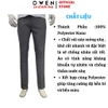 Quần Tây Nam Owen QST263054 màu xám nhạt dáng ôm slim fit cạp tăng đơ chất liệu nano