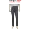 Quần Tây Nam Owen QST263054 màu xám nhạt dáng ôm slim fit cạp tăng đơ chất liệu nano