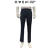 Quần Tây Nam Owen QR242843R màu xanh tím than dáng suông regular fit chất liệu nano