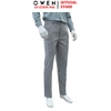 Quần tây Nam Owen QCR257094 màu xám nhạt dáng suông carot fit Chất liệu Polyester Rayon