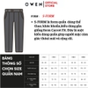 Quần tây Nam Owen QG252460 màu xanh tím than dáng suông thể thao S-form chất liệu polyester