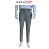 Quần tây Nam Owen QGT252408 màu xám kẻ dáng S-form cạp tăng đơ chất liệu TR spandex