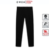 Quần Tây Nam Owen QR242847R màu đen trơn dáng suông regular fit chất liệu Knit