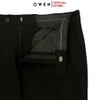 Quần Tây Nam Owen QR242847R màu đen trơn dáng suông regular fit chất liệu Knit