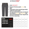 Quần Tây Nam Owen QR242847R màu đen trơn dáng suông regular fit chất liệu Knit