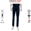 Quần Tây Nam Owen QRT252418 màu xanh tím than dáng suông regular fit cạp tăng đơ chất liệu TR spandex