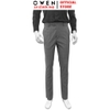 Quần tây Nam Owen QRT257101 xám nhạt dáng suông regular fit cạp tăng đơ chất liệu polyester spandex