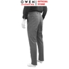 Quần tây Nam Owen QRT257101 xám nhạt dáng suông regular fit cạp tăng đơ chất liệu polyester spandex