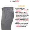 Quần Tây Nam Owen QS242808 màu xám kẻ caro chìm dáng ôm slim fit chất liệu TR Spandex