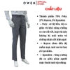 Quần tây Nam Owen QS257093 màu xám dáng ôm slim fit Chất liệu Polyester Rayon