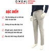 Quần tây Nam Owen QST257096 màu be nhạt dáng ôm slim fit cạp tăng đơ chất liệu polyester spandex