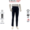 Quần Tây Nam Owen QST262075 Xanh Tím Than Kẻ Slim Fit Cạp Tăng Đơ chất liệu poly rayon spandex
