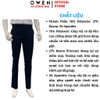 Quần Tây Nam Owen QST262075 Xanh Tím Than Kẻ Slim Fit Cạp Tăng Đơ chất liệu poly rayon spandex