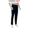 Quần Tây Nam Owen QST262075 Xanh Tím Than Kẻ Slim Fit Cạp Tăng Đơ chất liệu poly rayon spandex
