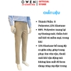 Quần Tây Nam Owen QTJ262505_BE Màu Be J-Form Cạp Thường chất liệu poly
