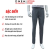 Quần tây Nam Owen QST257085 màu xám dáng ôm slim fit cạp tăng đơ chất liệu nano