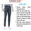 Quần tây Nam Owen QST257085 màu xám dáng ôm slim fit cạp tăng đơ chất liệu nano