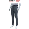Quần tây Nam Owen QST257085 màu xám dáng ôm slim fit cạp tăng đơ chất liệu nano