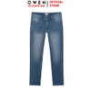 Quần Jean Nam Owen Quần Bò Nam QJR258016 màu xanh nhạt dáng suông regular fit chất liệu denim cotton