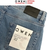 Quần Jean Nam Owen Quần Bò Nam QJR258016 màu xanh nhạt dáng suông regular fit chất liệu denim cotton