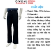 Quần Jean Nam Owen Quần Bò Nam QJT258004 màu đen dáng straight fit chất liệu polyester