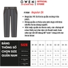 Quần kaki nam Owen QKRT261003 màu đen dáng suông regular fit cạp tăng đơ chất liệu cotton spandex