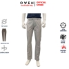 Quần Kaki Nam Owen QKR261000 Xám Nhạt Regular Fit Cotton Spandex