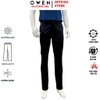Quần kaki nam Owen QKRT261003 màu đen dáng suông regular fit cạp tăng đơ chất liệu cotton spandex