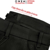 Quần kaki nam Owen QKRT261003 màu đen dáng suông regular fit cạp tăng đơ chất liệu cotton spandex