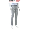 Quần kaki nam Owen QKS256102 màu xám nhạt dáng ôm slim fit chất liệu Rayon