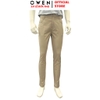 Quần kaki nam Owen QKS256103 màu be đậm dáng ôm slim fit chất liệu Rayon