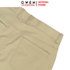 Quần kaki nam Owen QKS256103 màu be đậm dáng ôm slim fit chất liệu Rayon