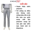 Quần Kaki Nam Owen QKR251266 màu xám nhạt dáng suông regular fit chất liệu poly recycled (Renu)