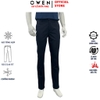 Quần kaki nam Owen QKR256108 màu xanh tím than dáng suông regular fit chất liệu polyester Rayon