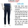 Quần kaki nam Owen QKR256108 màu xanh tím than dáng suông regular fit chất liệu polyester Rayon