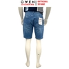 Quần Short Nam Owen SJ263075 sóc Jeans màu xanh nhạt dáng Straight fit chất liệu denim Cotton