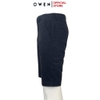 Quần Short Nam Owen SK241226 sóc kaki màu đen trơn dáng slim fit chất liệu CVC spandex