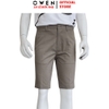 Quần Short Nam Owen SK251251 sóc kaki màu nâu dáng ôm slim fit chất liệu poly recycled (Renu)