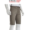 Quần Short Nam Owen SK251251 sóc kaki màu nâu dáng ôm slim fit chất liệu poly recycled (Renu)