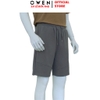 Quần Short Nam Owen SN251284 Sóc nỉ màu xám đậm dáng Sport Life Chất liệu CVC Spandex