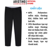 Quần Âu Nam Aristino Quần Tây ATR0080S1 màu đen 20 dáng suông regular fit
